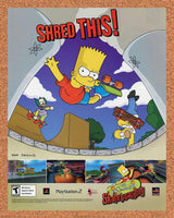 2002 Simpson's Skateboarding PS2 Original Advertisement / Retro Promo v1