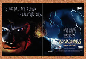 2000 Warriors Of Might and Magic PS1 Original Advertisement / Retro Promo v2