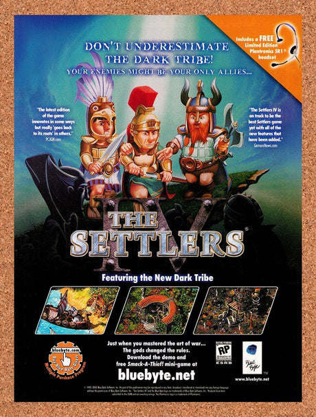 2000 The Settlers IV Dark Tribe Original Advertisement / Retro Promo v3