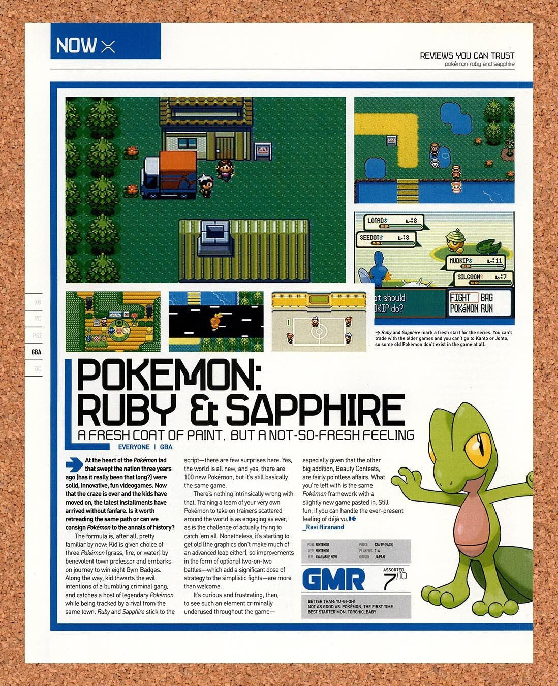 2003 Pokemon Ruby & Sapphire GBA Original Advertisement / Retro Promo vr1