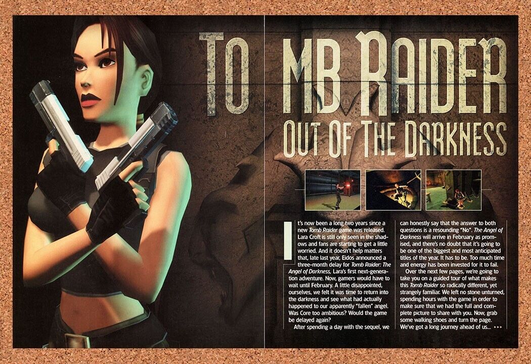 Tomb Raider Angel Of Darkness PS2 Original 2002 Vintage Ad - Game Review Promo