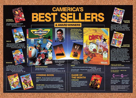 1992 Camerica NES Games Thor Aackerlund Original Advertisement / Retro Promo v1