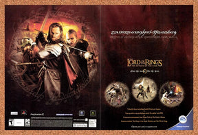 2003 Lord Of The Rrings Return Of The King PS2 Original Ad / Promo v2