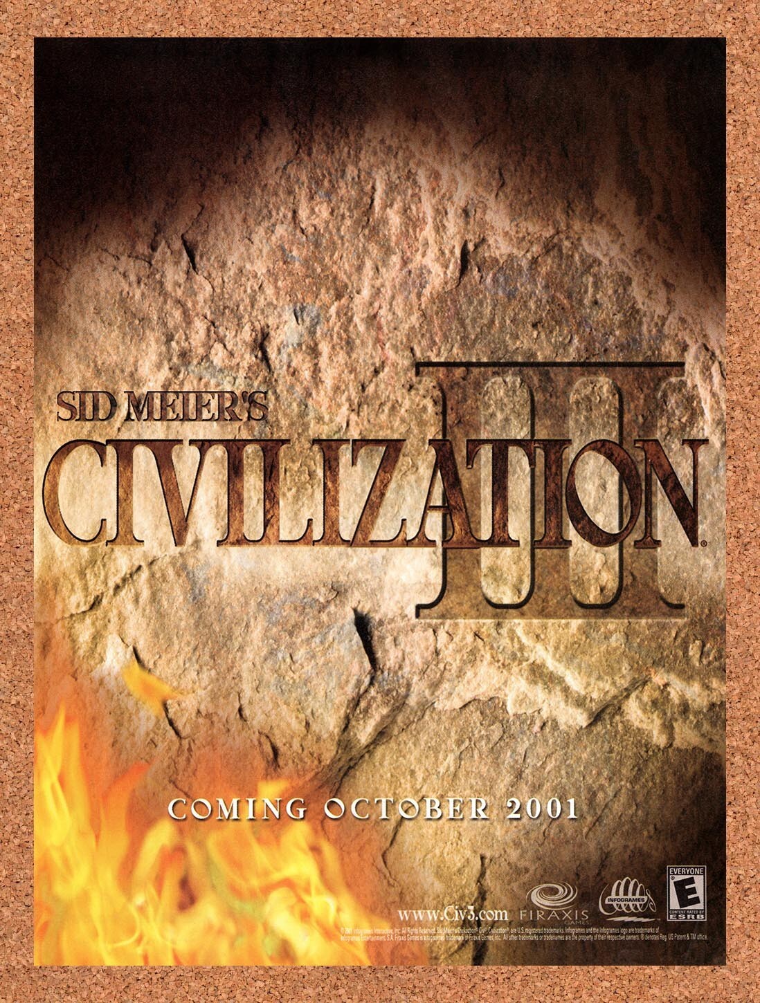 2001 Civilization III PC Original Advertisement / Retro Wall Art v5