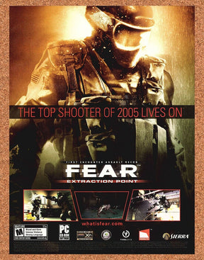 Original 2006 FEAR Extraction Point PC Vintage Ad - Video Game Promo Wall Art 2