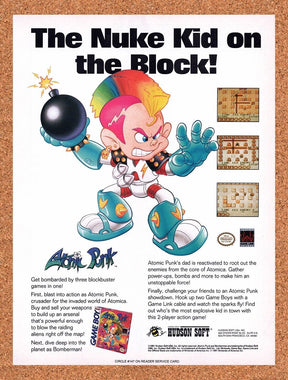 1992 Atomic Punk Game Boy Original Advertisement / Retro Wall Art v1