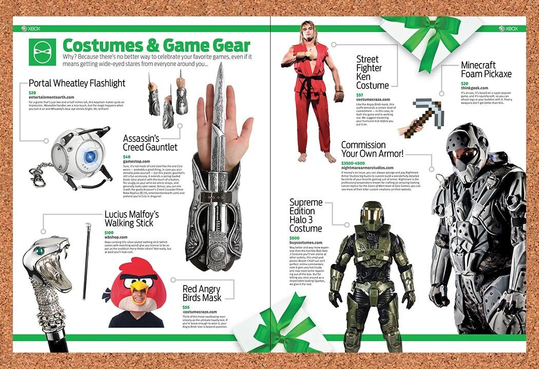 2012 Microsoft Xbox Costumes & Game Gear Original Ad / Retro Wall Art v9