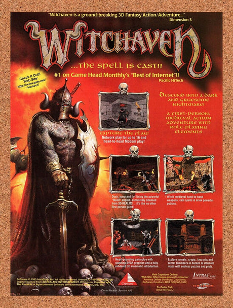 Witchaven PC Original 1995 Vintage Ad - Video Game Promo