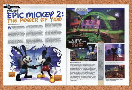 Epic Mickey 2 Power Of Two Wii Original 2014 Ad Authentic Disney Game Promo
