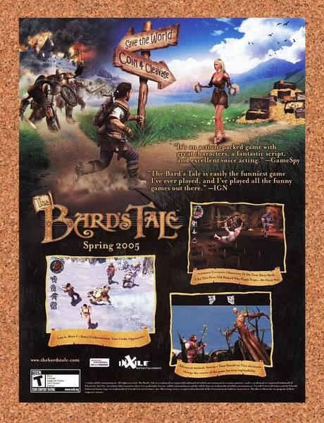 The Bard's Tale PC Original 2007 Ad Authentic Funny RPG Video Game Promo