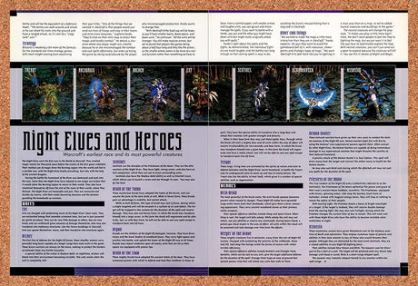 2001 WarCraft 3 Night Elves And Heroes Original Advertisement / Retro Promo v13