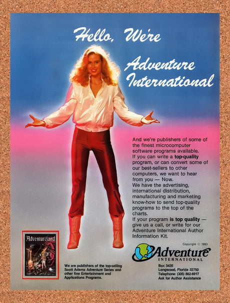 1983 Adventureland Atari Scott Adams Original Advertisement / Retro Wall Art v1