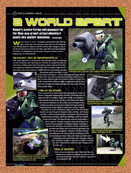 2001 Halo Early Development Original Advertisement / Retro Promo vr6