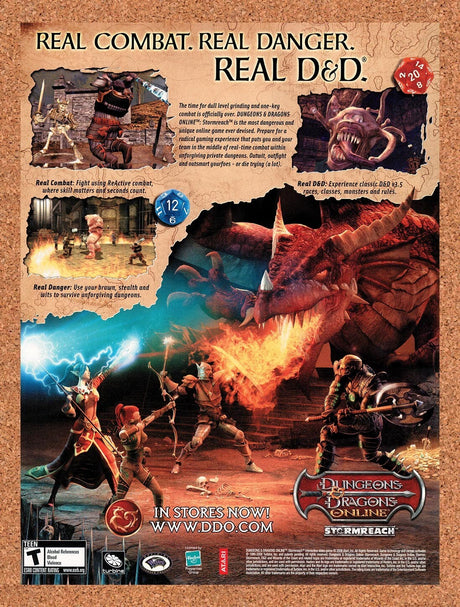 2006 Dungeons & Dragons Online Stormreach PC Original Ad / Retro Wall Art v7