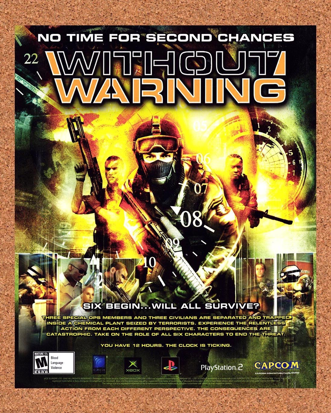 2005 Without Warning Xbox Original Advertisement / Retro Promo v1