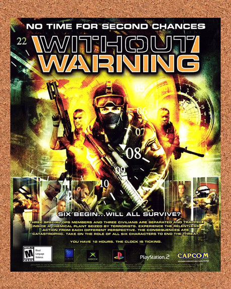 2005 Without Warning Xbox Original Advertisement / Retro Promo v1