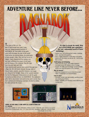 1992 Ragnarok IBM Original Advertisement / Retro Promo v1