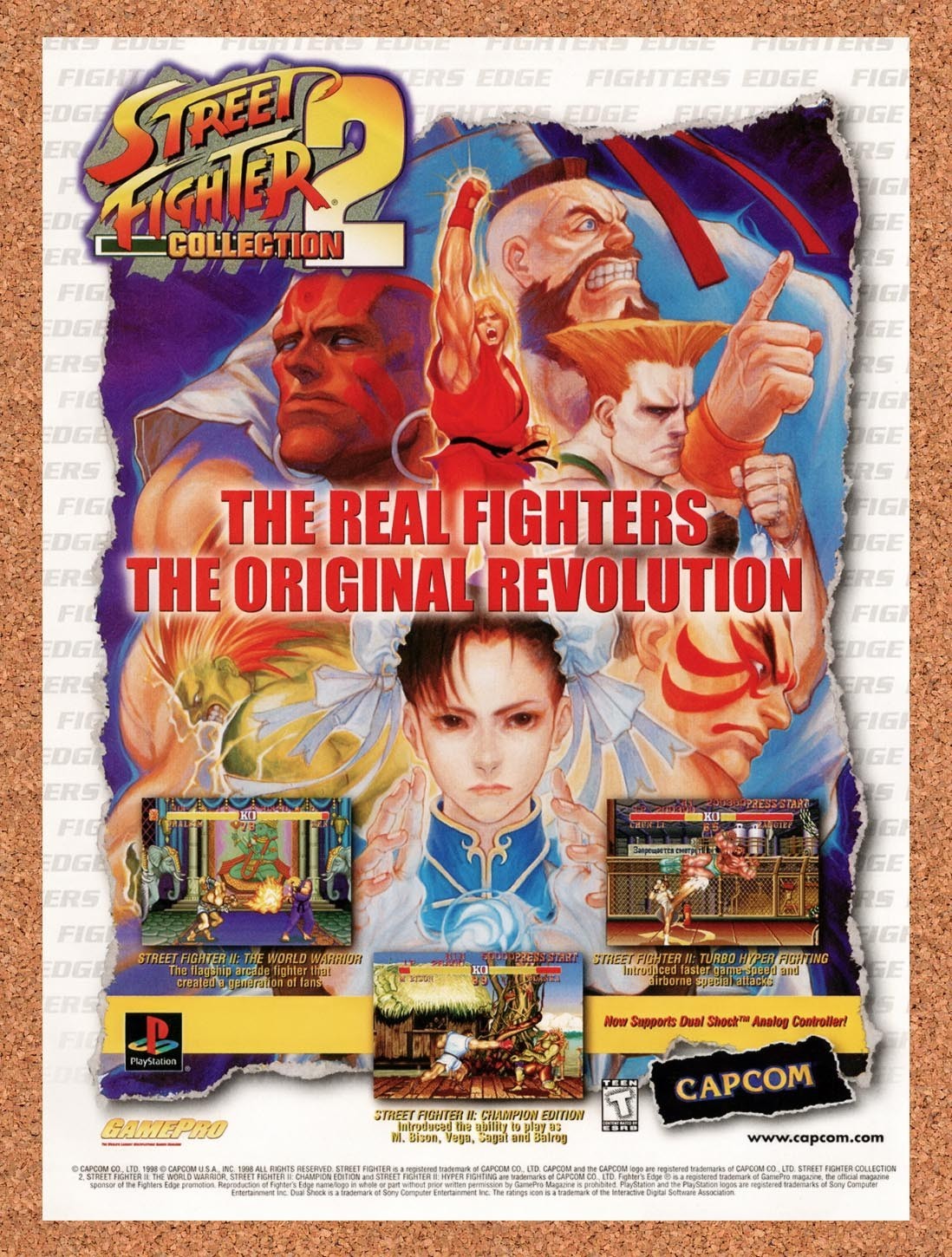 1999 Street Fighter Collection 2 PS1 Original Advertisement / Retro Promo v1