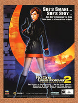 2002 No One Lives Forever 2 A Spy In HARMS Way PC Original Ad / Promo v1