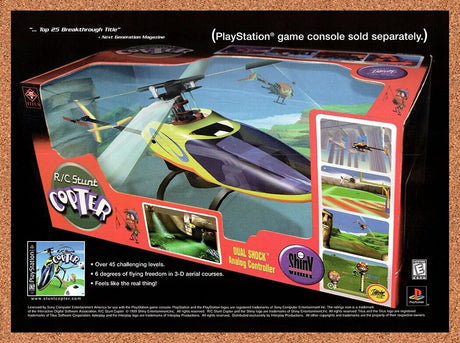 RC Stunt Copter PS1  Original 2000 Vintage Ad - Video Game Promo