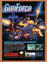1992 GunForce SNES Original Advertisement / Retro Wall Art v1