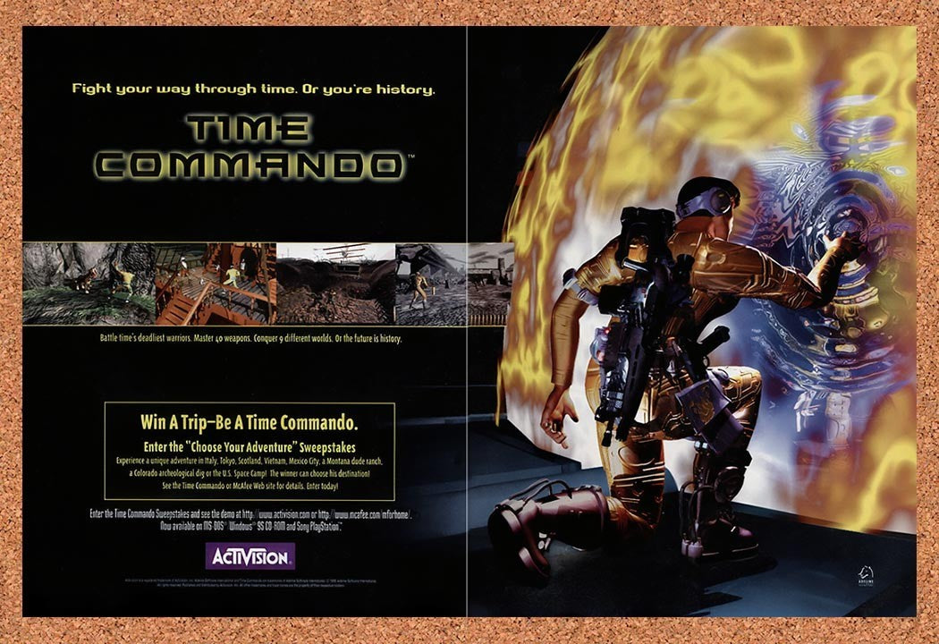 1996 Time Commando PC Original Advertisement / Retro Promo v3