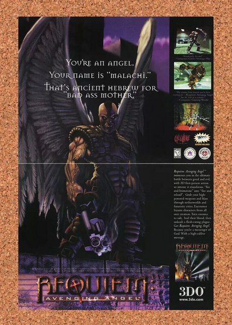 Requiem Avenging Angel Original 2001 Ad Authentic Biblical Video Game Promo
