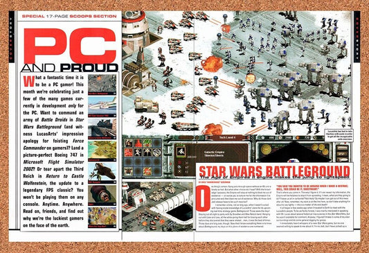 Star Wars Battleground PC Original 2002 Vintage Ad - Video Game Review Promo