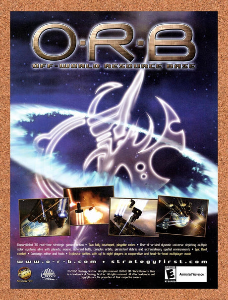 2002 ORB Off-World Resource Base PC Original Advertisement / Retro Wall Art v4