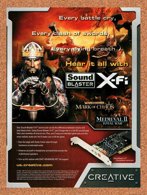 2007 Medieval 2 Total War Sound Blaster X-Fi Original Advertisement / Promo v6
