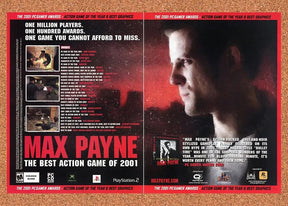 2002 Max Payne Xbox Original Advertisement / Retro Promo vr2