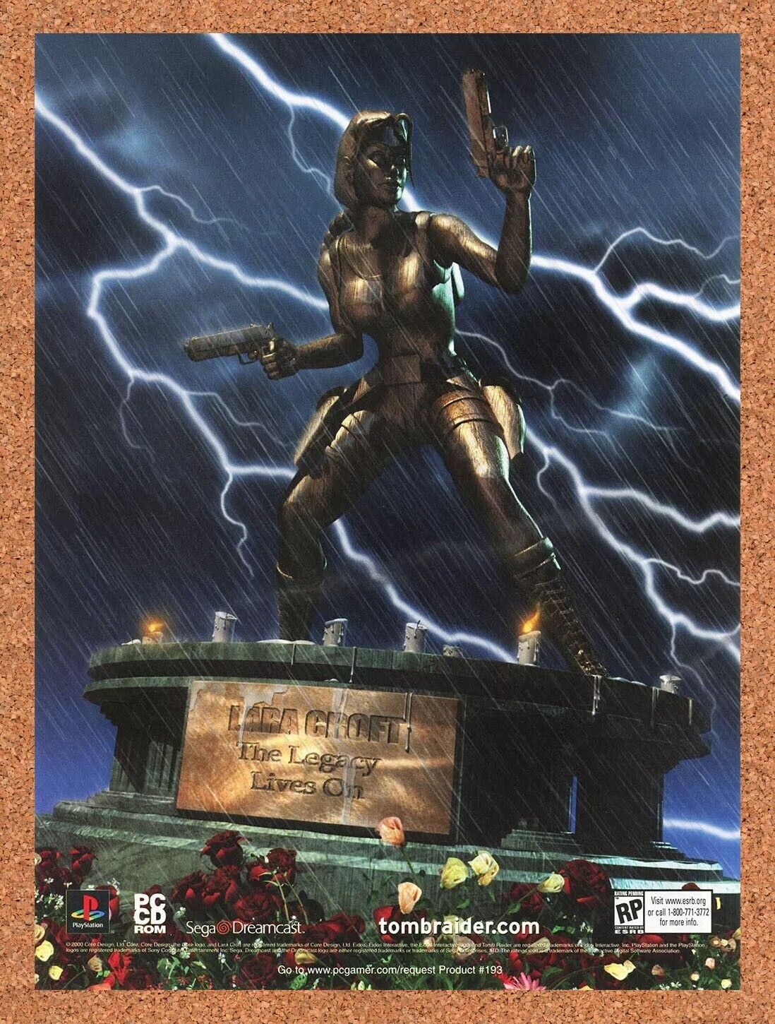 Tomb Raider Chronicles PS1 Original 2001 Ad Authentic Eidos Video Game Promo v2