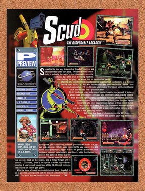 1997 Scud The Disposable Assassin Saturn Original Advertisement / Promo vr1