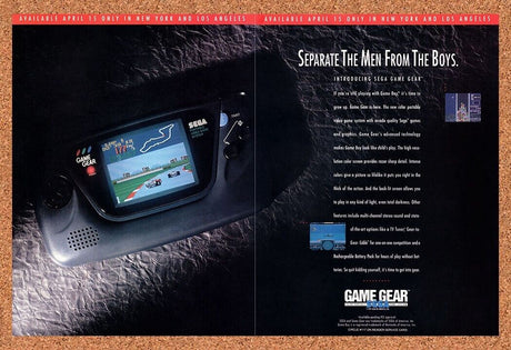 1991 Sega Game Gear Console Original Advertisement / Retro Wall Art v7