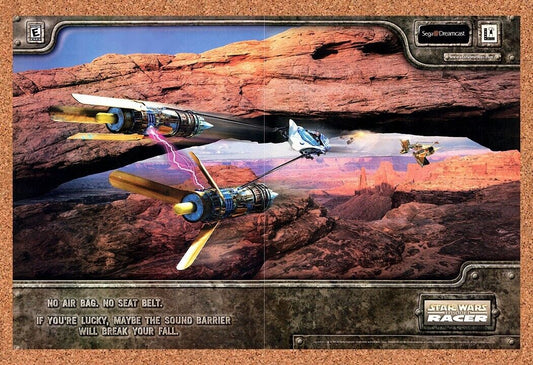Star Wars Episode I Racer Original 1999 Vintage Ad - Video Game Art Promo