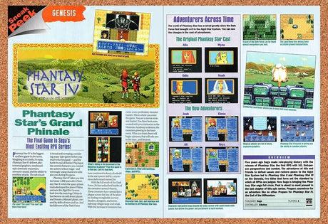 1994 Phantasy Star IV Genesis Original Advertisement / Retro Wall Art v1