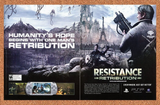 Resistance Retribution PSP Original 2009 Print Ad Authentic Video Game Promo