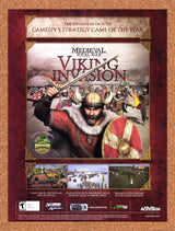 2003 Medieval Total War Viking Invasion PC Original Advertisement / Promo v1