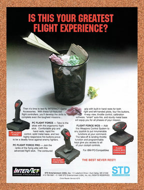 1995 STD Flight Force Flight Sticks Original Advertisement / Retro Wall Art v13