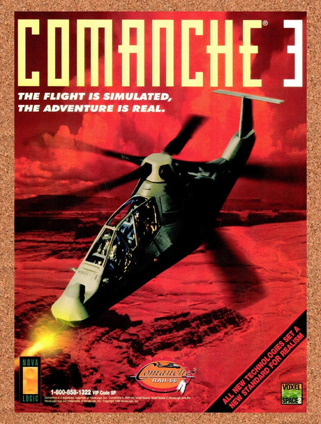1997 Comanche 3 PC Original Advertisement / Retro Promo v1