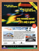 1996 IndyCar Racing II PC Original Advertisement / Retro Promo v2
