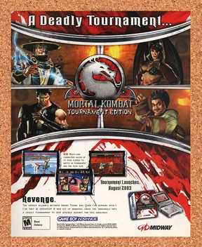 Mortal Kombat Tournament Edition GBA Original 2005 Ad Authentic Video Game Promo