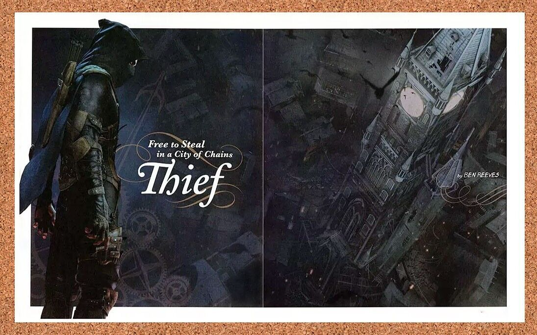 Thief PS4 Original 2013 Ad Authentic Square Enix Video Game Promo Art