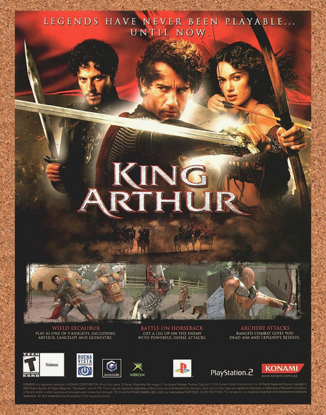 Original 2004 King Arthur GameCube Vintage Ad - Video Game Promo Wall Art