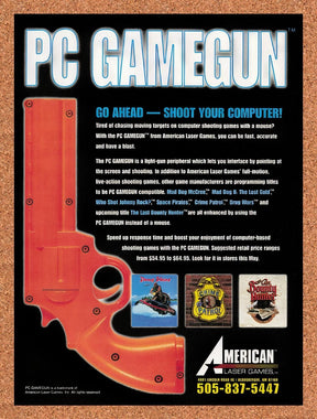 1995 American Laser Games PC Gamegun Original Advertisement / Retro Promo v4