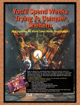 1995 Might And Magic III Isles Of Terra  SNES Original Ad / Retro Wall Art v2
