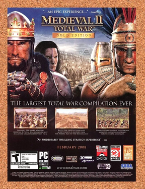Medieval II Total War 2 PC Original 2010 Ad Authentic Sega RTS Video Game Promo