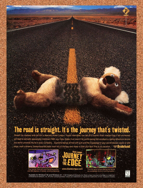 Koala Lumpur Journey To The Edge PC Original 1999 Ad Authentic Video Game Promo