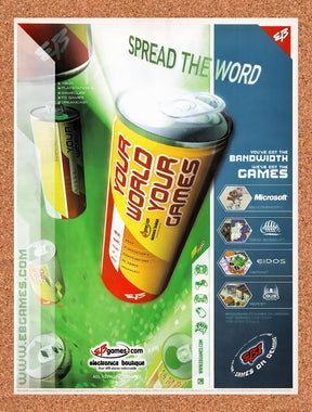 2001 EB Games Your World Your Games Original Advertisement / Retro Wall Art v29