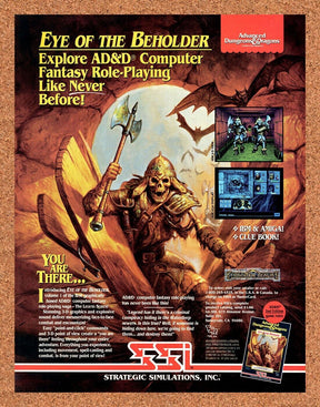 Advanced Dungeons & Dragons Eye Of The Beholder Original 1991 Vintage Ad - Promo
